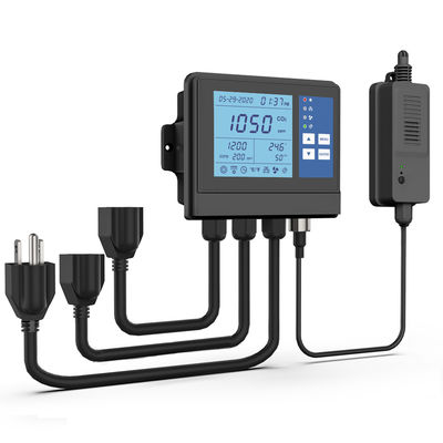 Greenhouse WiFi CO2 Controller - 3-in-1 NDIR Sensor for CO2/Temp/Humidity, Smart Remote Monitoring & Automated Control