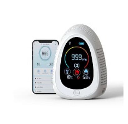 Harga yang bagus GZAIR PT03 Smart WiFi Carbon Monoxide Detector - 4-in-1 CO/Smoke/Temperature/Humidity Monitor with Tuya APP, UL217/UL2034 Certified for Home/Industrial Use on line