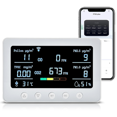 PT02 Plus PM2.5 VOC Smart Aqi Monitor Perangkat Air Quality Co2 Monitor