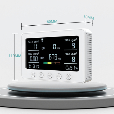 OEM Smart Air Quality Monitor Co2 Peralatan Pemantauan IAQ 5V 2A