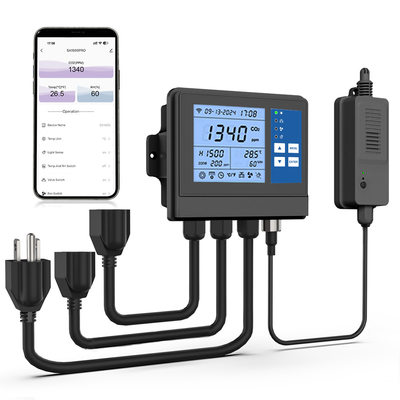Smart NDIR Sensor Controller Rumah Kaca CO2 Regulator Monitor Untuk Menanam Tumbuh
