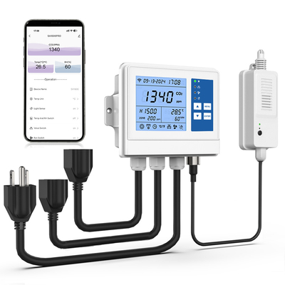 Good price 100V Greenhouse Wifi CO2 Monitor Controller Kontrol Suhu Dan Kelembaban on line