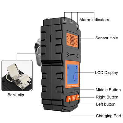 Good price Detektor Alarm Karbon Monoksida Portable Berkelanjutan Dengan Alarm Logger 1000ppm on line