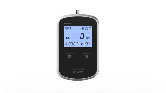 Portable Rechargeable CO Alarm - Smart Camping Essential Carbon Monoxide Detector dengan RH & Temperature Monitor
