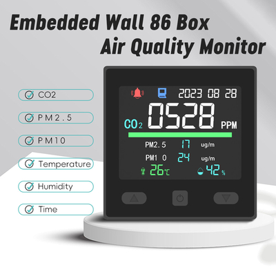 Harga yang bagus CO2 IAQ Air Quality Monitor Wifi Detektor Suhu 12V 2.8 inci TFT Tampilan on line