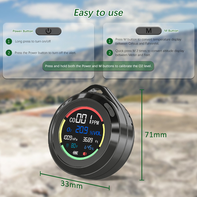 Elektronik Mini Pocket Portable Carbon Monoxide Tester Detektor Gas Analyzer
