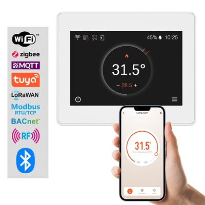 Harga yang bagus Termostat HVAC Cerdas Multi-Protokol – WiFi/Zigbee/Tuya, Kontrol Aplikasi Jarak Jauh/Layar Sentuh, Kompatibel Sistem 2/4-Pipa on line
