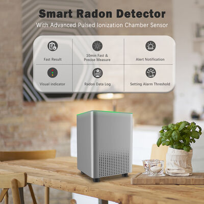 2026 Smart Home Radon Monitor Terbaik - Detektor Gas Radon Digital Kompatibel dengan Android & iOS
