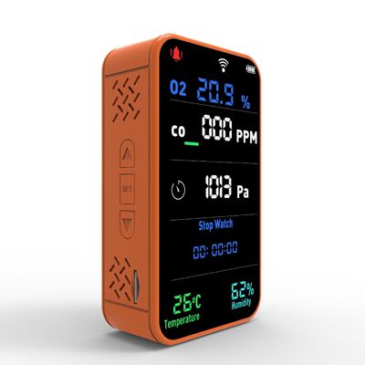 Harga yang bagus Pemantau Kualitas Udara WIFI Portabel Mini GZAIR PT09 - Detektor O2/CO IP55 dengan Tampilan LCD, Penguji Suhu Kelembaban Tekanan untuk Rumah & Kantor on line