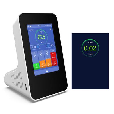 SA1800 Detektor Kualitas Udara Indoor - HCHO & TVOC Meter Presisi Tinggi dengan CO Alarm, Toxic Gas Monitor untuk Rumah Baru & Kamar Bayi