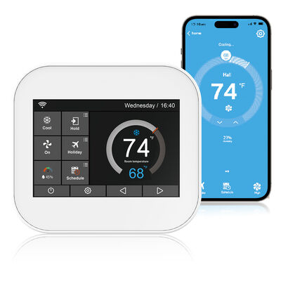 Harga yang bagus Smart Touch Screen WiFi Panas Lantai termostat, Wireless HVAC Pengontrol Suhu untuk Rumah on line